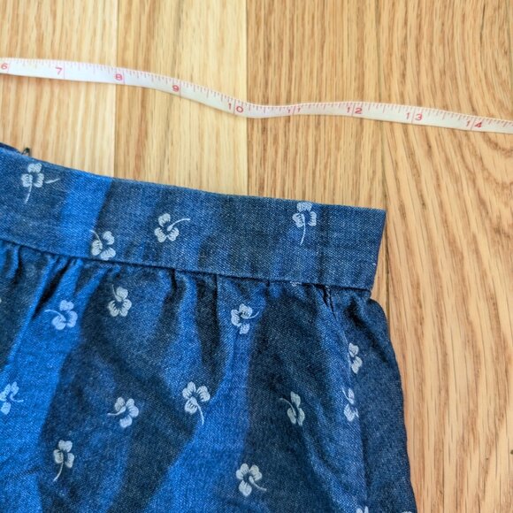 Elegant Blue Floral Maxi Skirt - Picture 3 of 5